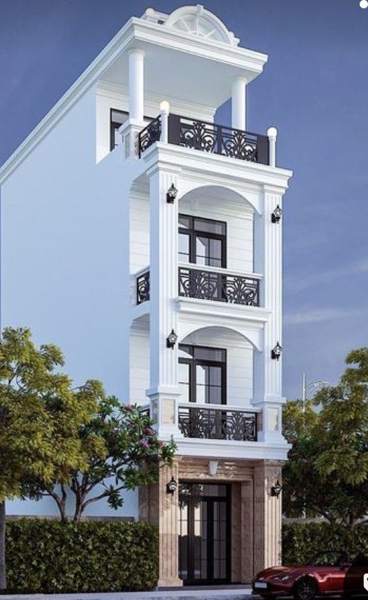 40+ Mẫu mặt tiền nhà phố 5m đẹp độc đáo, hiện đại 20