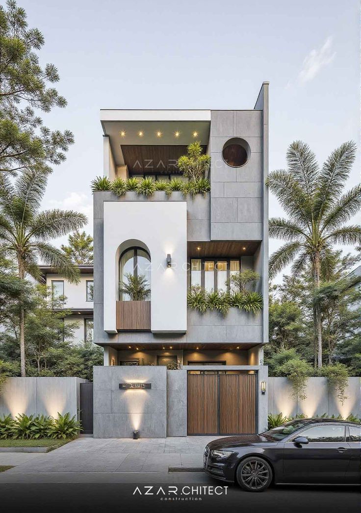 Mẫu nhà phố mặt tiền 5m đẹp