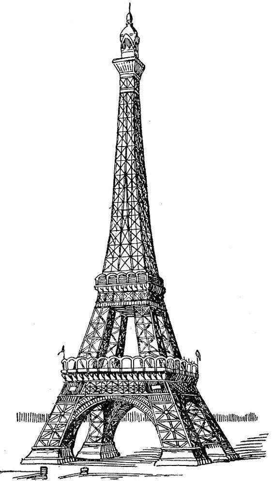 Hình ảnh tháp Eiffel trắng đen