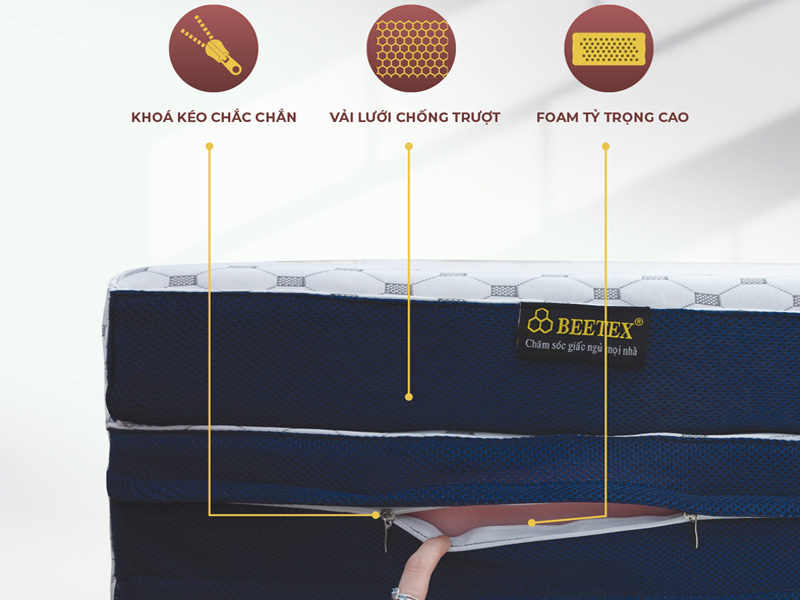 Ưu điểm nổi bật của nệm cao su nhân tạo Beetex Foam